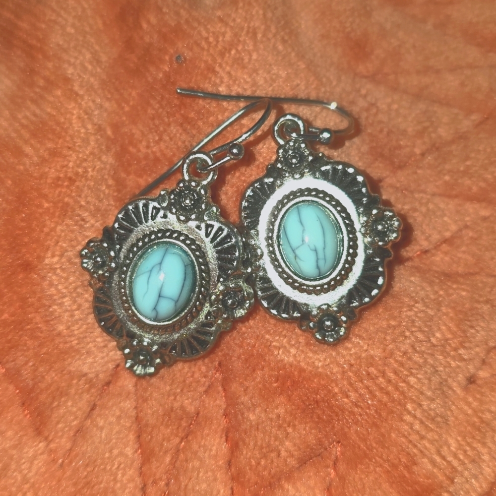 Stunning Larimar drop earrings